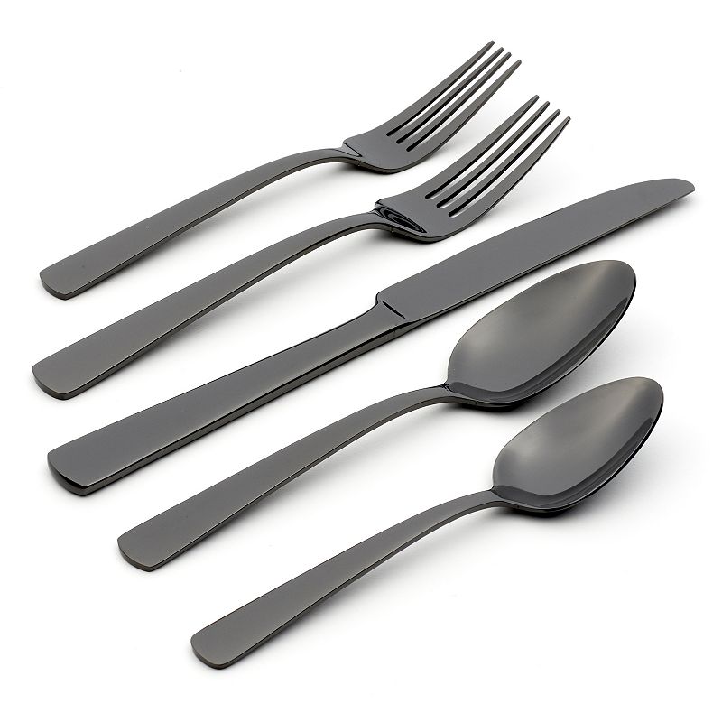 Oneida Aptitude 20-pc. Black Flatware Set