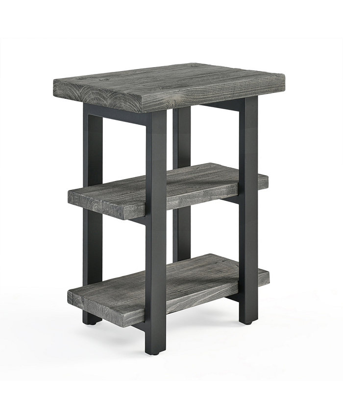 Alaterre Furniture Pomona Metal and Reclaimed Wood 2-Shelf End Table