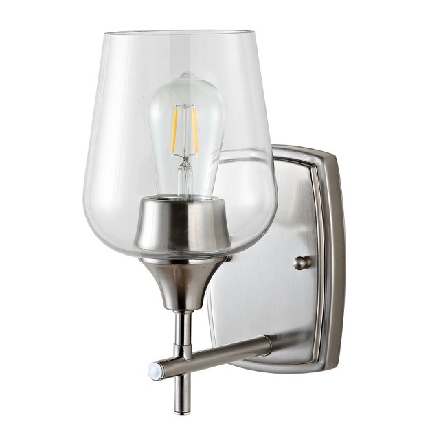 Valda Wall Sconce Nickel clear Safavieh