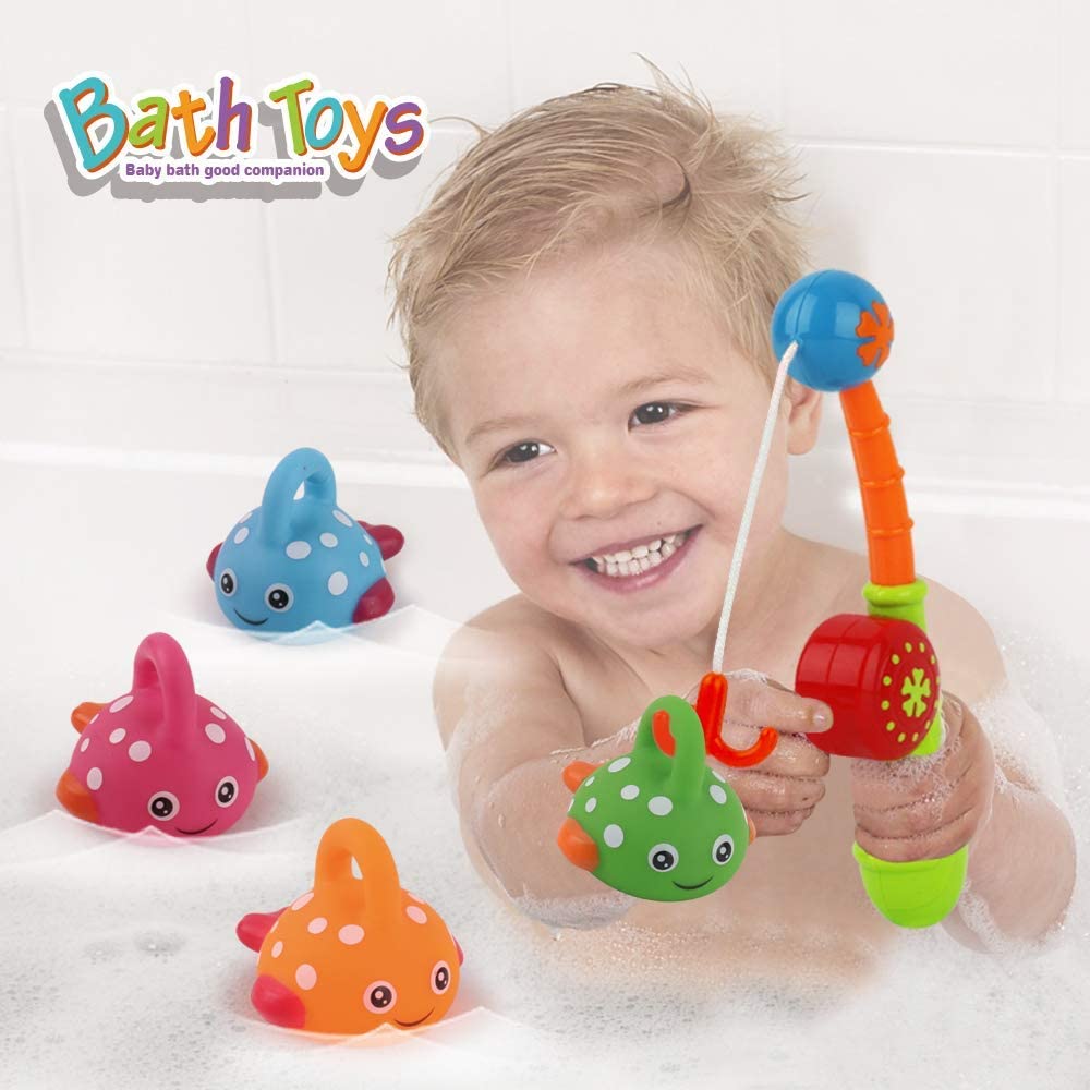 Dwi Dowellin Bath Toys Mold Free Fishing Games Swimming