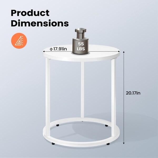 Pellebant Round Steel Side Table End Table