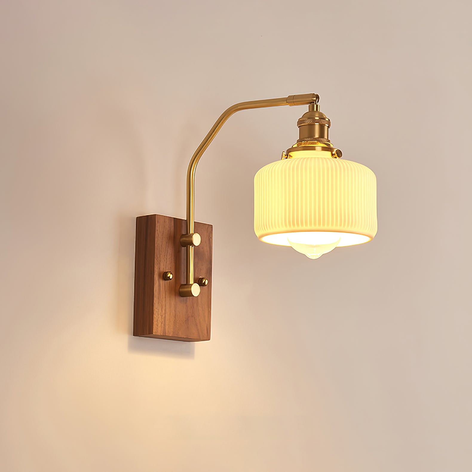 Heritage Walnut Wall Lamp