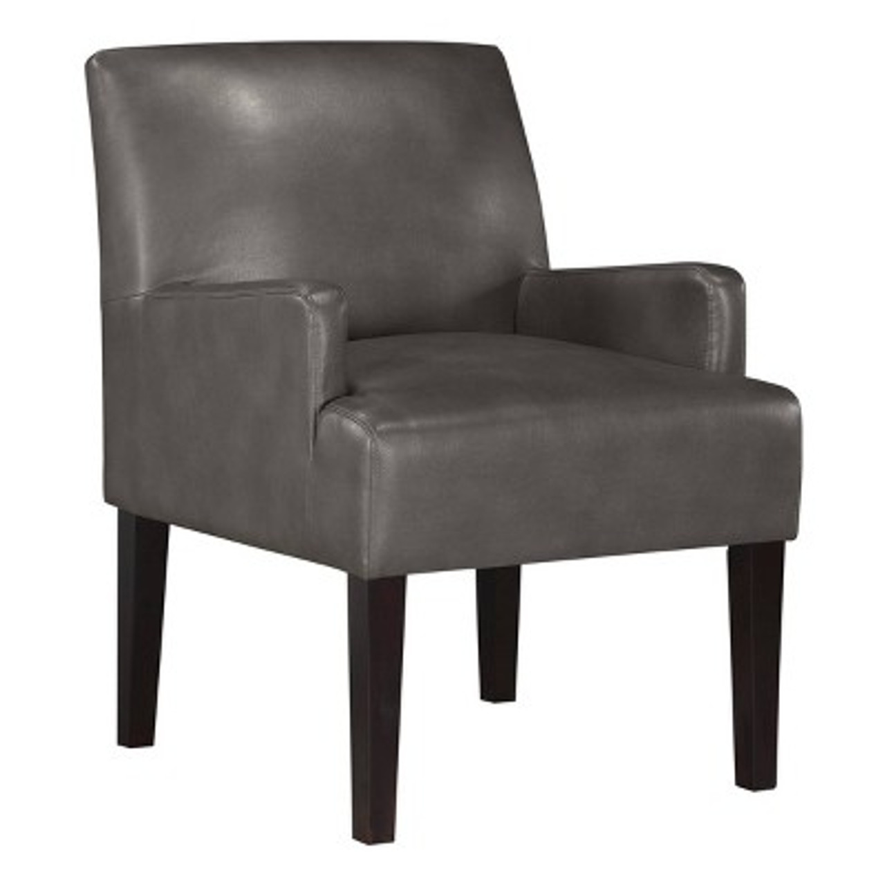 Main Street Guest Chair Pewter Faux Leather - OSP Home Furnishings