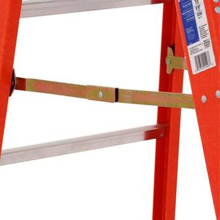 Werner 8 ft. Fiberglass Step Ladder (12 ft. Reach Height) 300 lbs. Load Capacity Type IA Duty Rating 6208