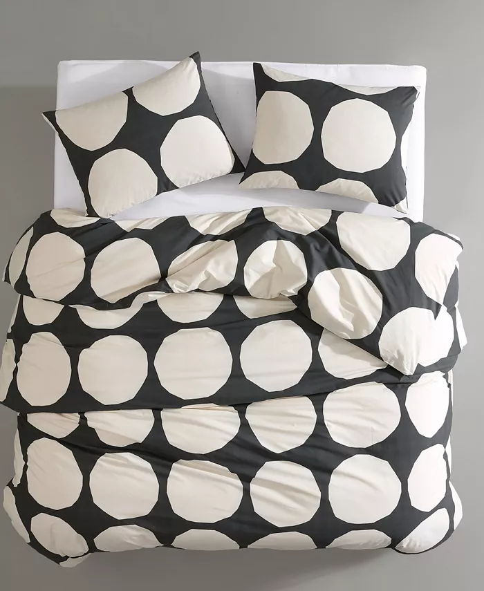 Marimekko Kivet Cotton 3 Piece Duvet Cover Set， Full Queen