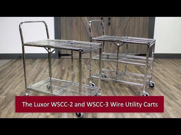 Luxor WSCC 2 Two Shelf Collapsible Wire Utility Ca...