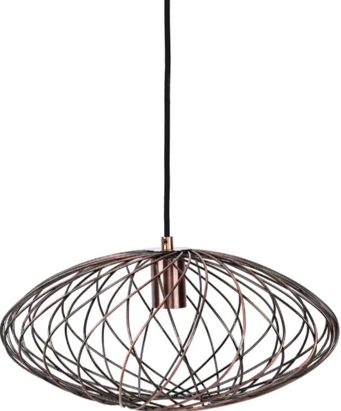 Linx Oval Antique Copper Pendant Lamp