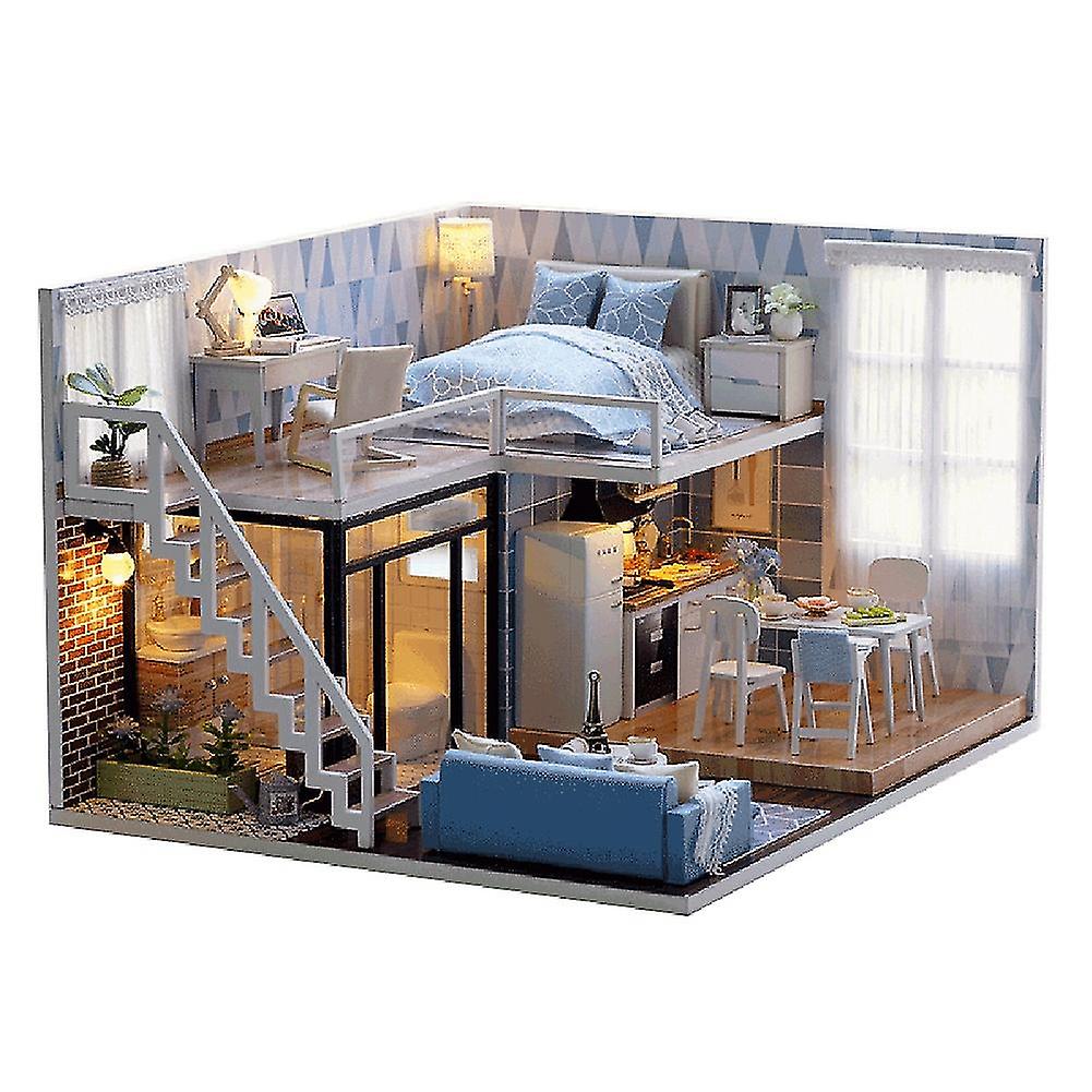 DIY Doll House Cute Dollhouse Miniature House Toy Kit with Music the Castle in the Sky