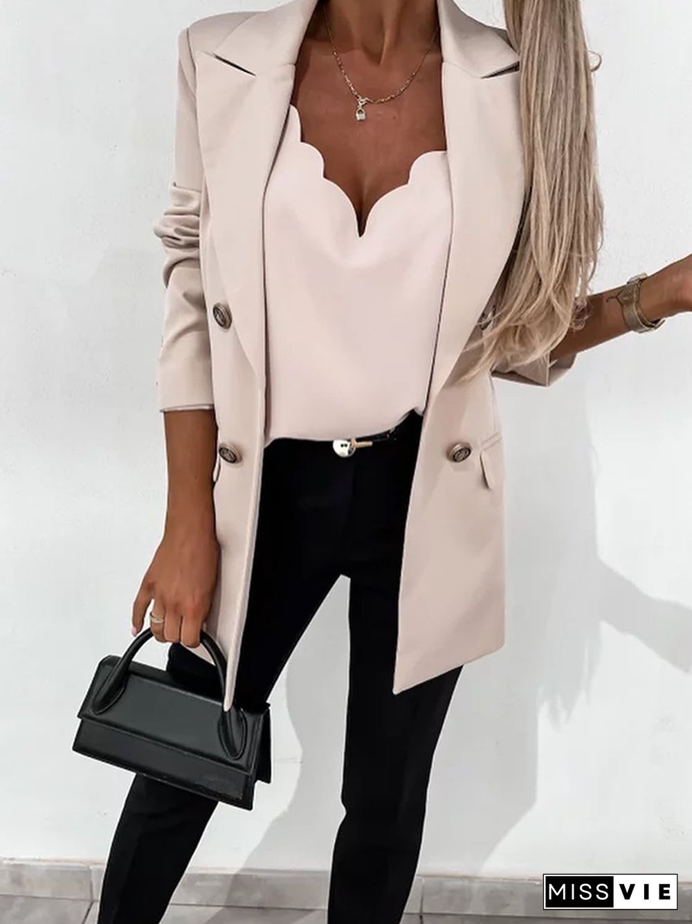 Casual Plain Loose Blazer