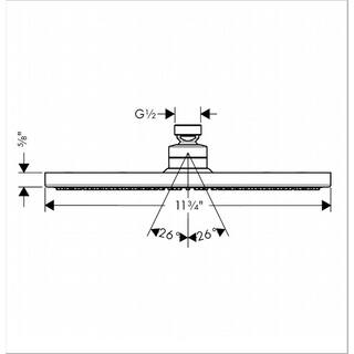 Hansgrohe Raindance 300 Air 1-Spray Patterns with 2.5 GPM 12 in. Ceiling Mount Fixed Shower Head in Brushed Nickel 27493821