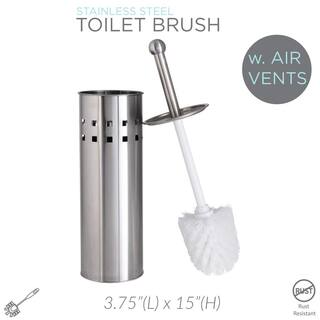 Bath Bliss Stainless Steel Toilet Brush with Air Vents-Promo 26266-SS