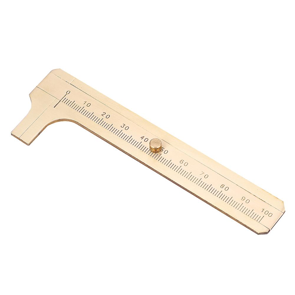 Brass Vernier Caliper Single Scale Jewelry Measuring Ruler 0-100mm