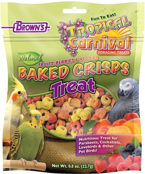 Brown's Tropical Carnival Natural Baked Crisps Bird Treats