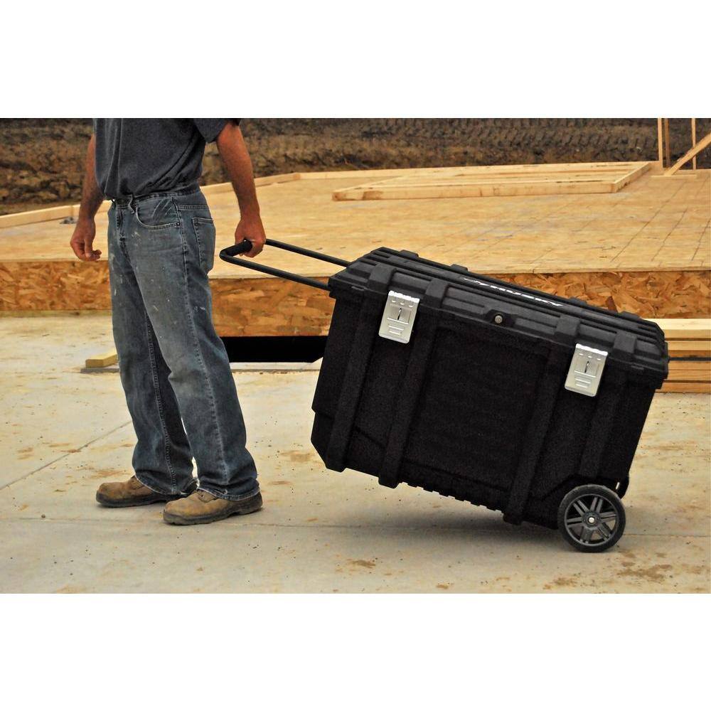 Husky 37 in. Rolling Tool Box Utility Cart Black 209261