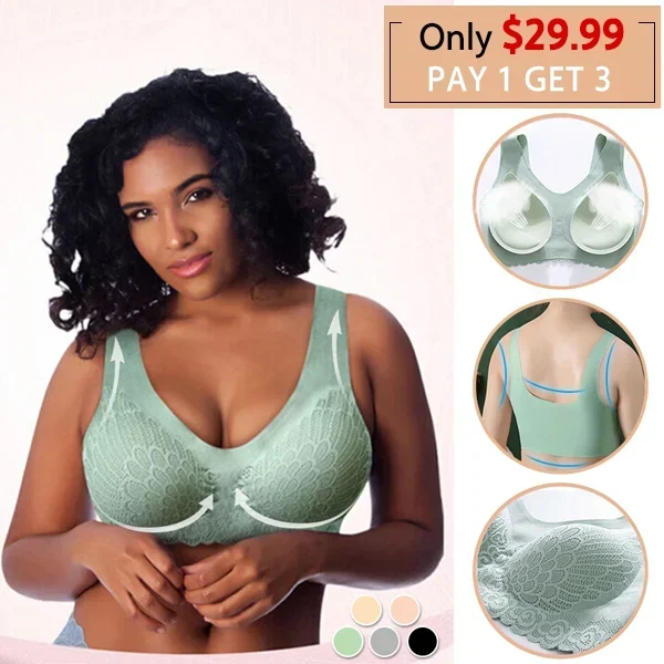 🔥  BUY 1 GET 2 FREE(Add 3 To Cart)-Breathable Antimicrobial Latex Bra