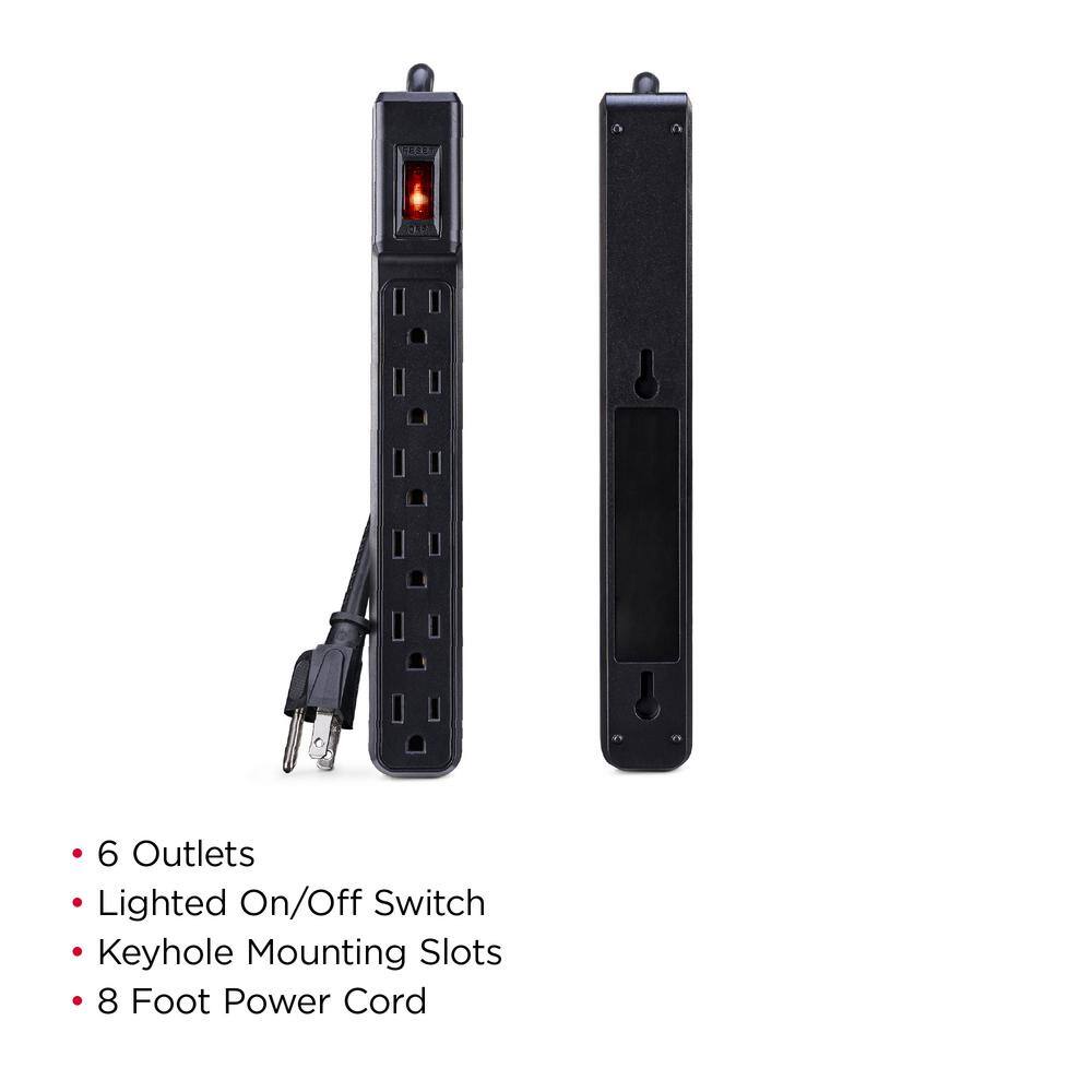 CyberPower 6-Outlet 8 ft. Cord Power Strip GS608B