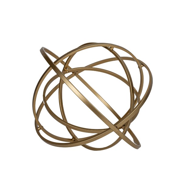 Folding Garden Orb Brass Metal By Foreside Home amp Garden