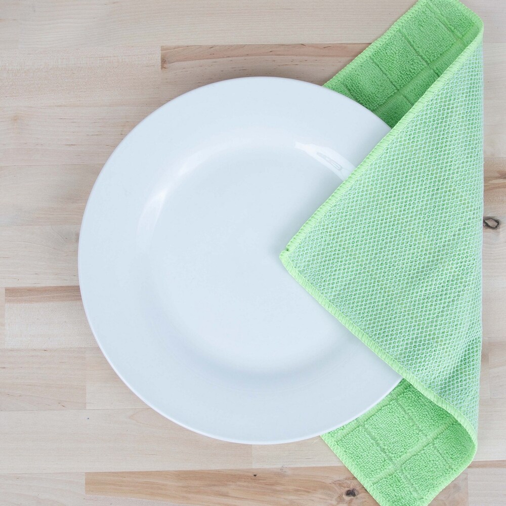 The Sloppy Chef Mesh Backed 12 Piece Dishcloths   12x12