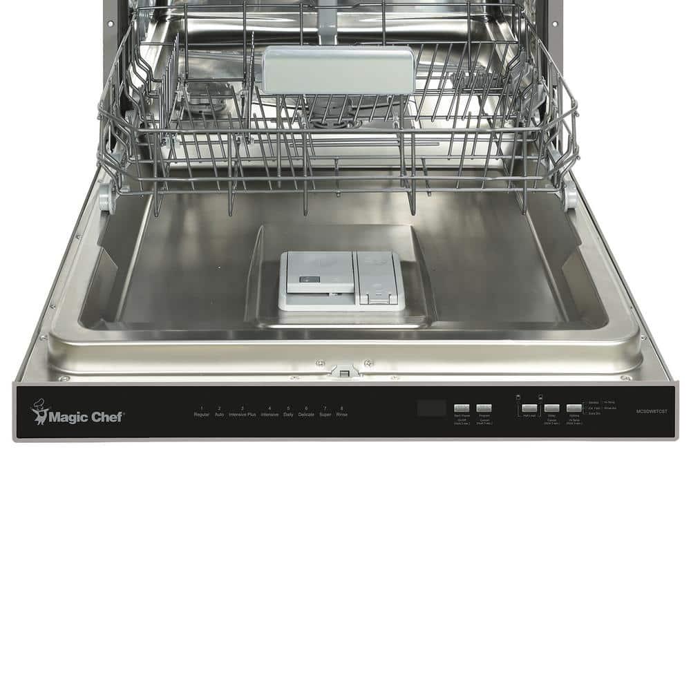 Magic Chef 24 in Stainless Steel Top Control BuiltIn Tall Tub Dishwasher with Stainless Steel Tub