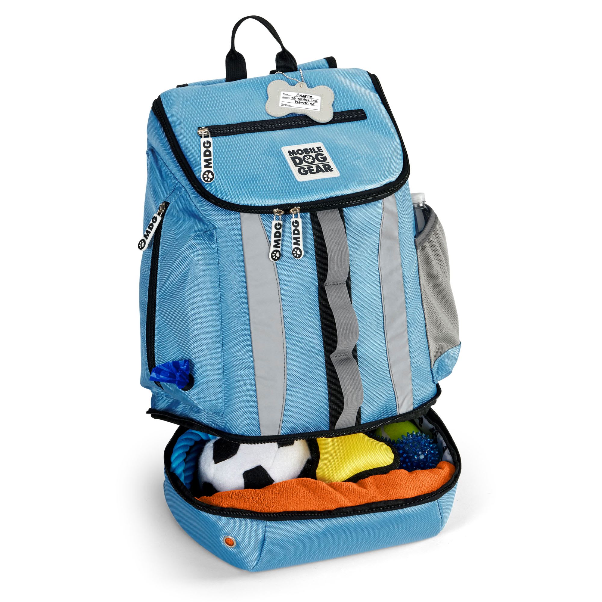 Mobile Dog Gear Blue Drop Bottom Backpack