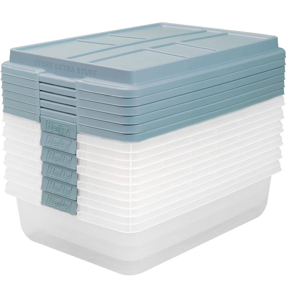 Hefty 40 qt. Clear Hi Rise Storage Bin - 6 Units HFTCOM-7162010665666