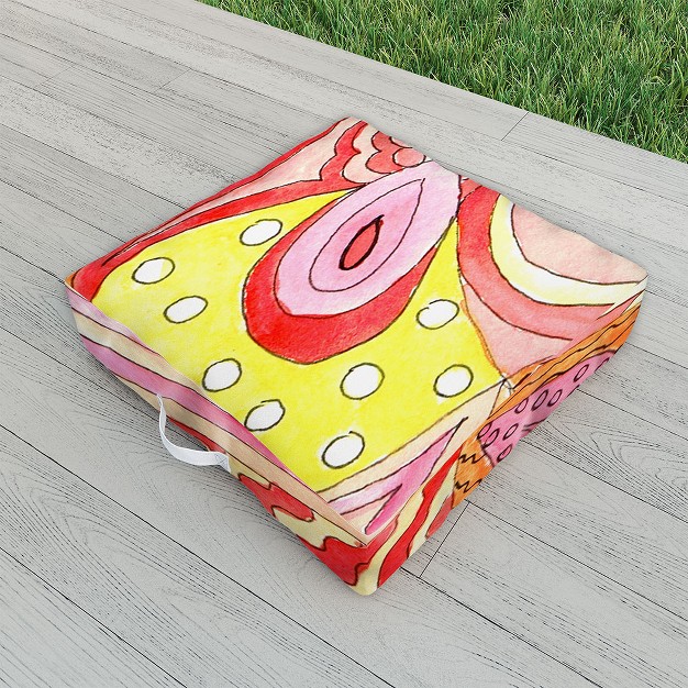 Rosie Brown Swirls Outdoor Floor Cushion Deny Designs