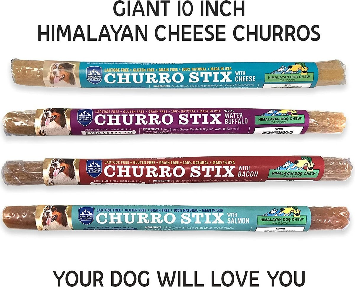 Himalayan Pet Supply 10-in Churro Water Buffalo Dog Treats， 12 count