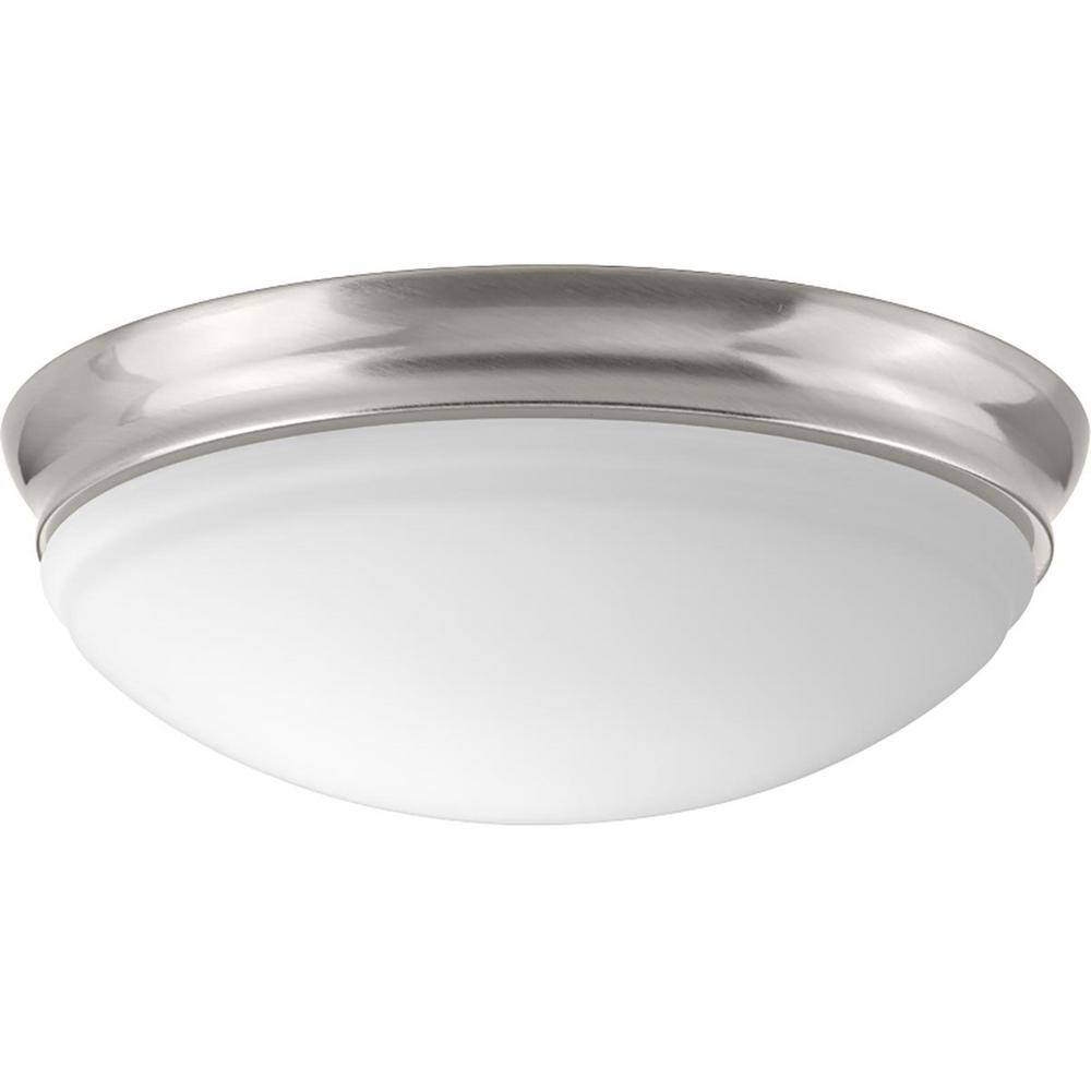 Progress Lighting LED Flush Mount Collection 17-Watt Brushed Nickel Integrated LED Flush Mount P350100-009-30