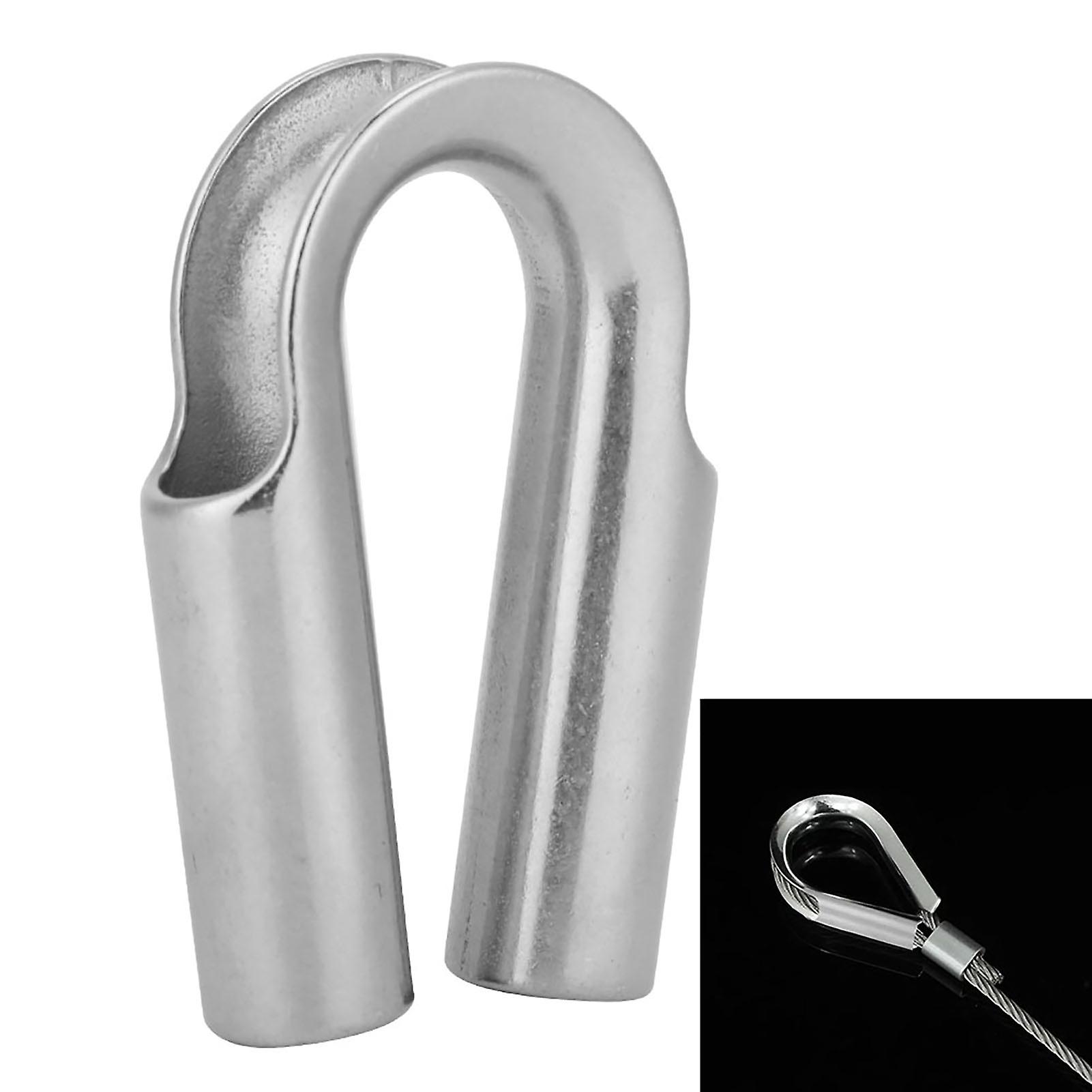 304 Stainless Steel Tube Thimble For Winch Rope Boating Accessories(8mm 2pcs)