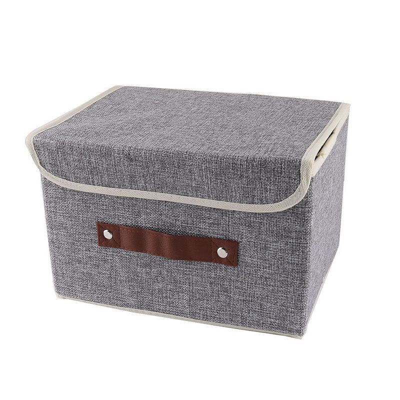 Household Cotton Linen Towel Socks Book Holder Storage Box Organizer