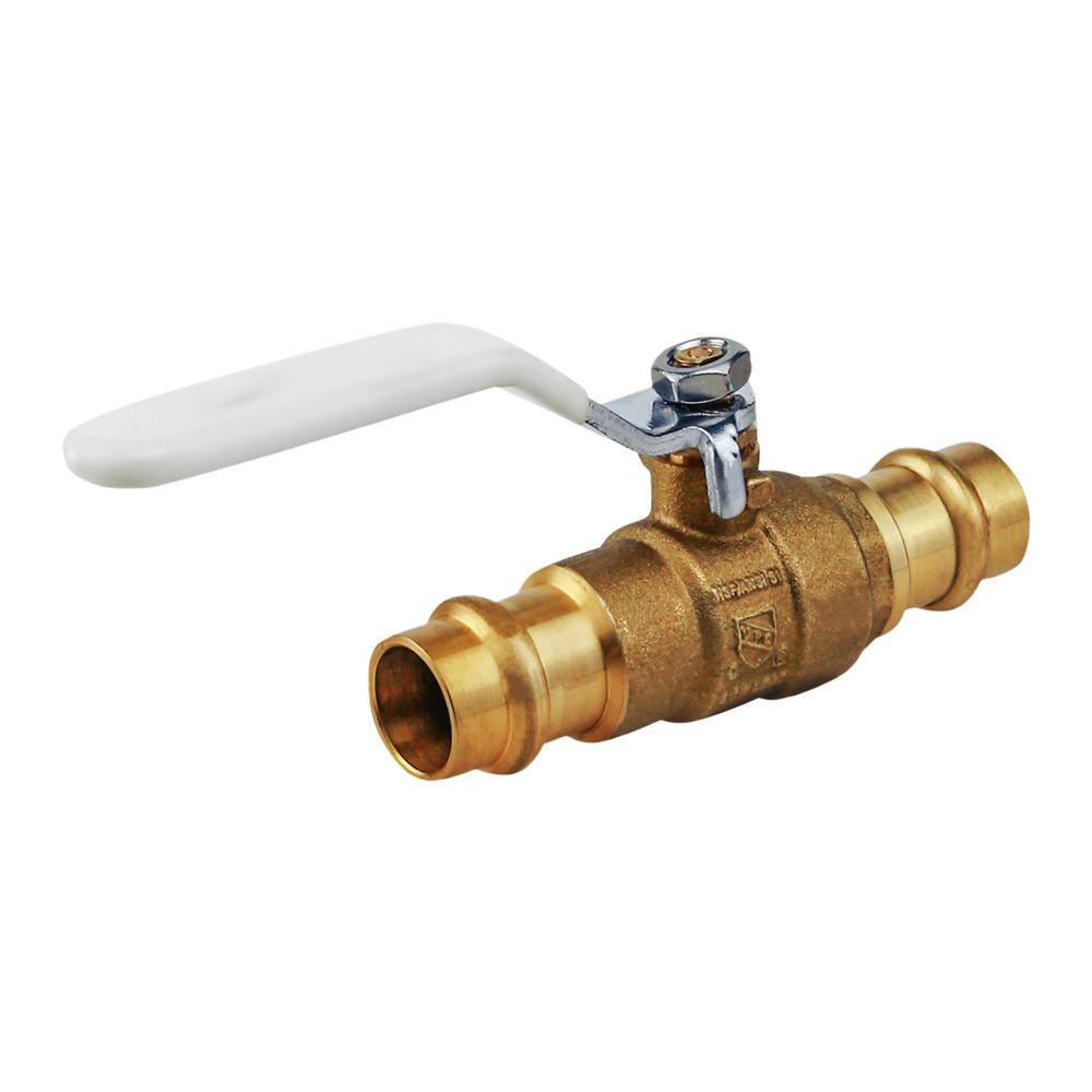 The Plumber's Choice 1-14 in. Press Brass Ball Valve (Pack of 5) VLV932114-5