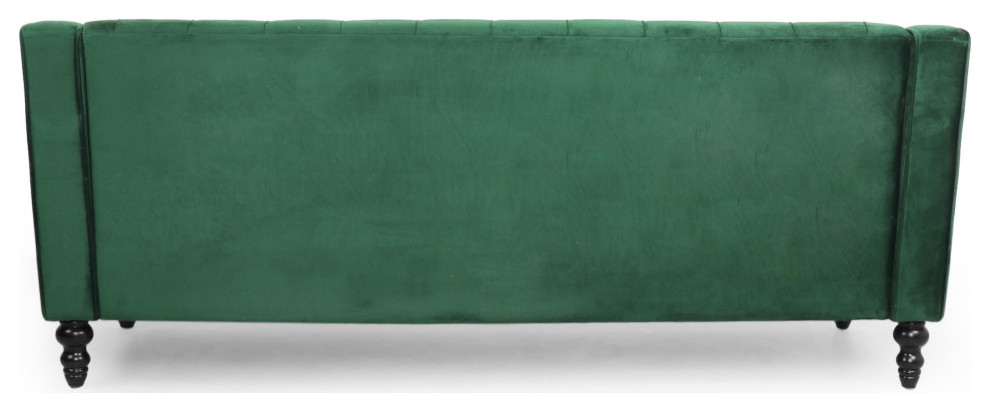 Jameer Modern Glam Tufted Velvet 3 Seater Sofa   Traditional   Sofas   by GDFStudio  Houzz