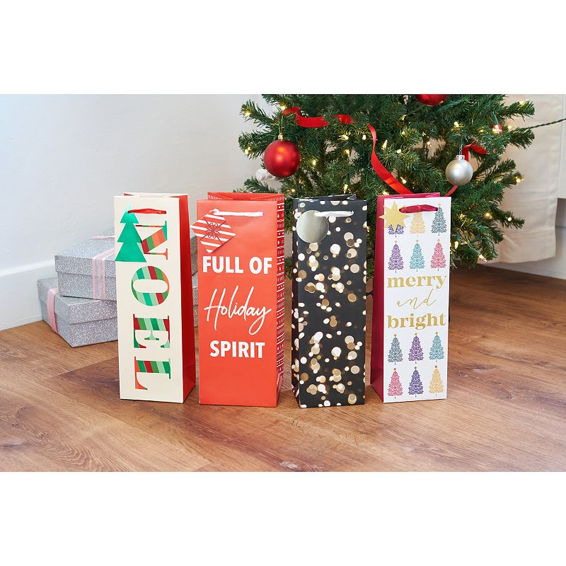 Cakewalk Merry and Bright Single-bottle Wine Bag