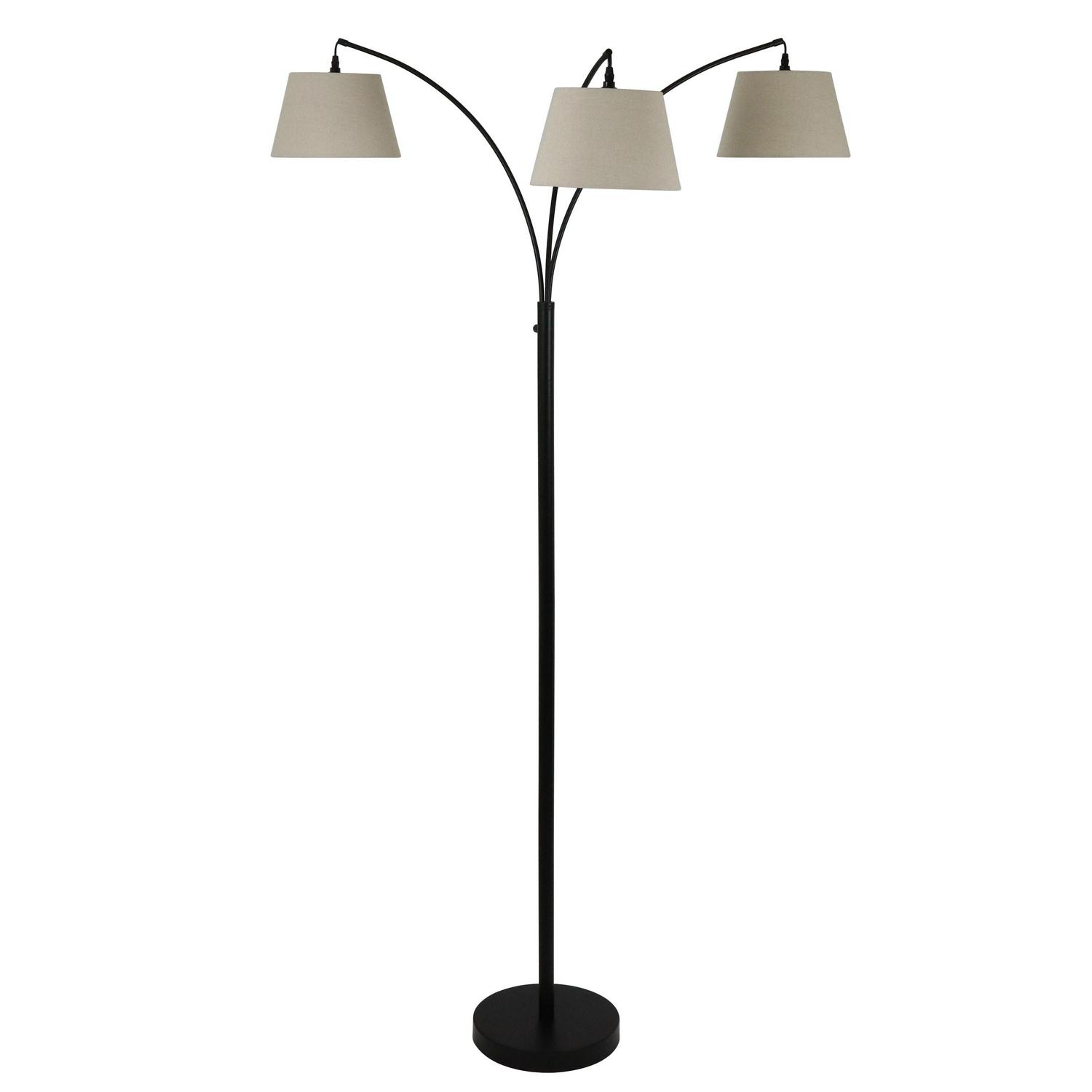 Ashbury 3 Arm Shaded Floor Lamp