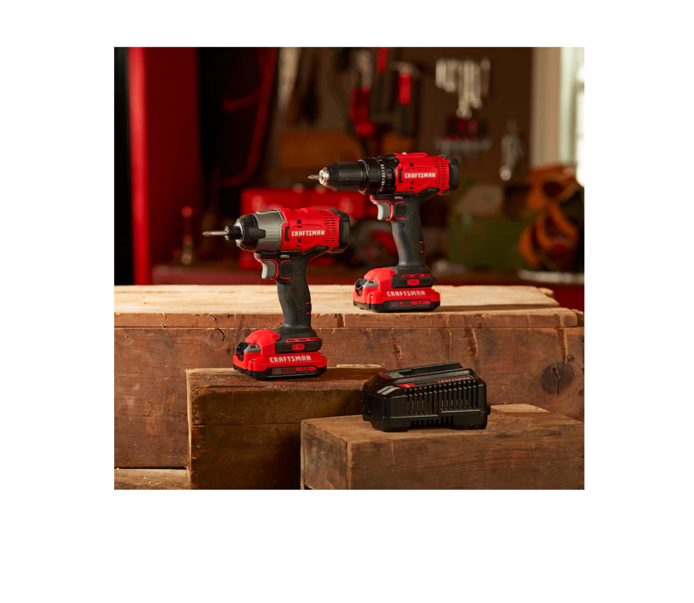 CRAFTSMAN CMCK200C2 V20 2-Tool 20-Volt Max Power Tool Combo Kit with Soft Case (2-Batteries Included and Charger Included)