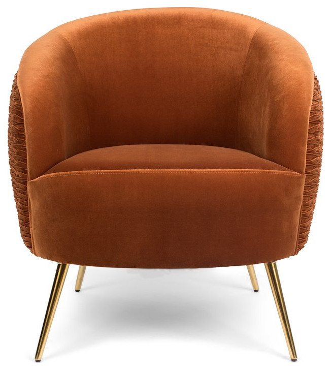 Curved Orange Lounge Chair  Bold Monkey So Curvy   Midcentury   Armchairs And Accent Chairs   by Luxury Furnitures  Houzz