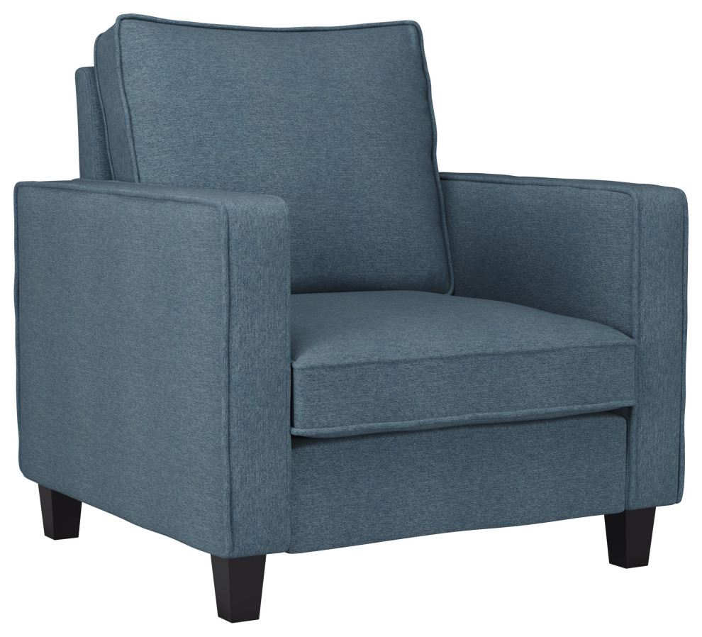 Georgia Durable Fabric Upholstered Contemporary Armchair   Transitional   Armchairs And Accent Chairs   by CorLiving Distribution LLC  Houzz