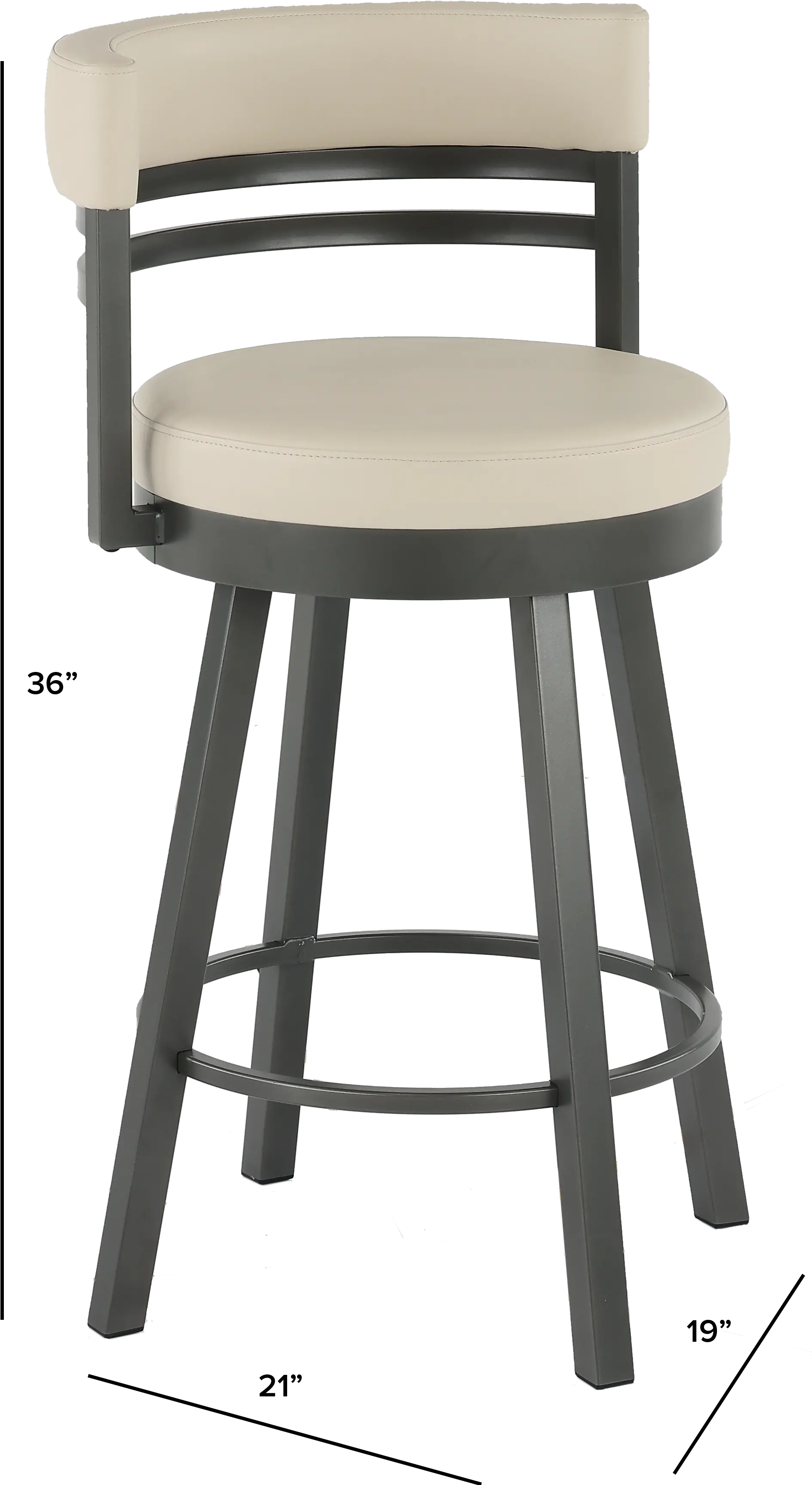 Ronny Oyster White Swivel Counter Height Stool