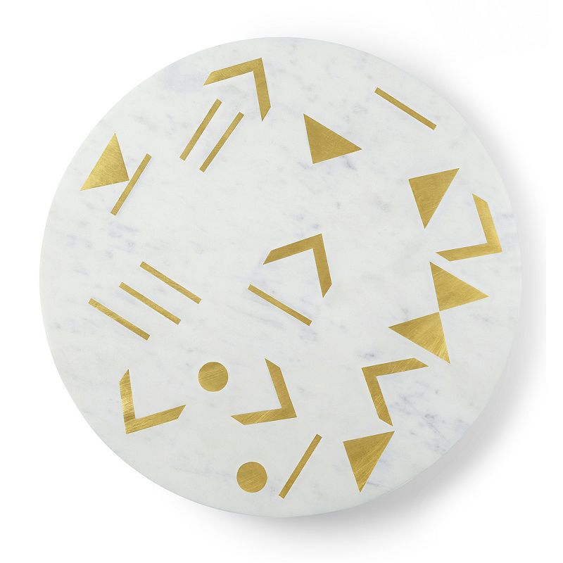 GAURI KOHLI Olympia Marble Lazy Susan 16