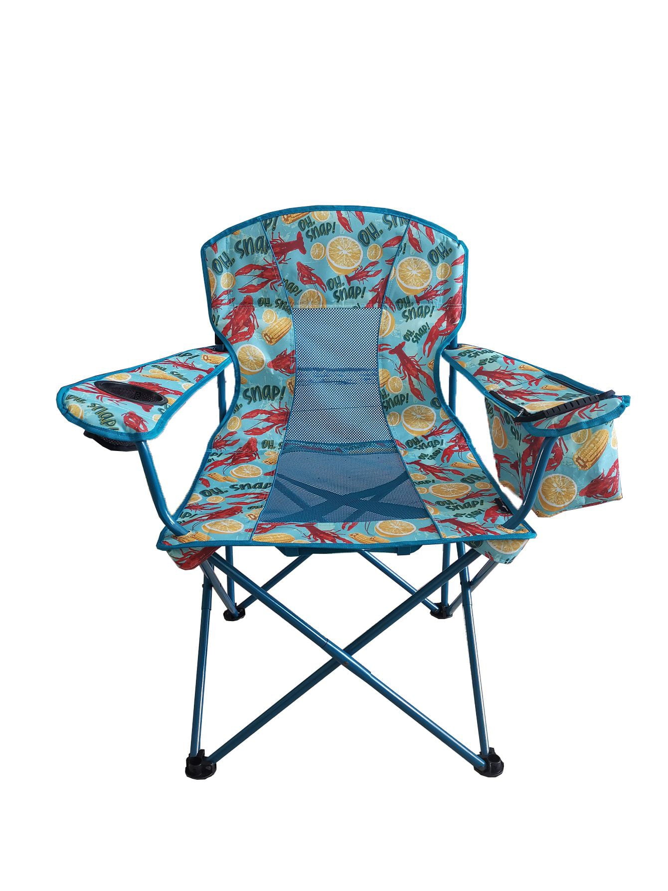 Ozark Trail Oversized Mesh Cooler Chair, Crawfish with Words