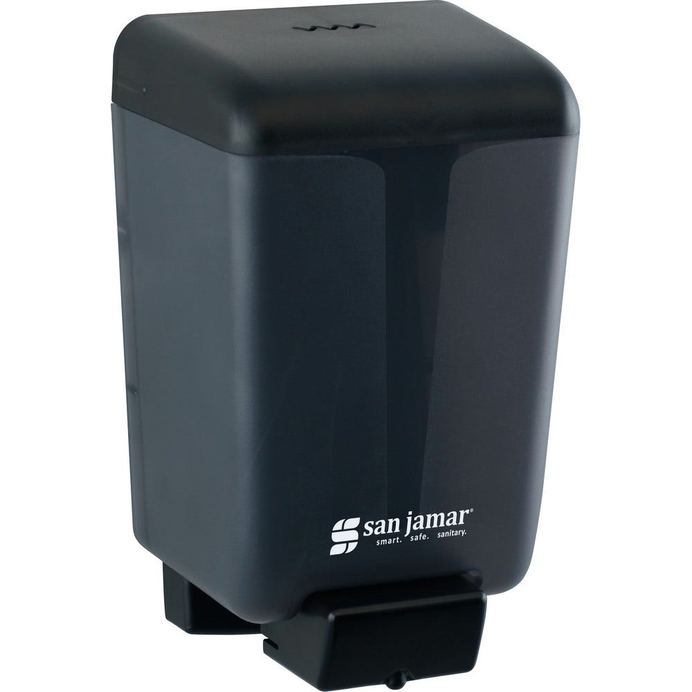 San Jamar SN46TBK Manual 46 oz. Wall-Mounted Liquid Soap Dispenser， Black Pearl