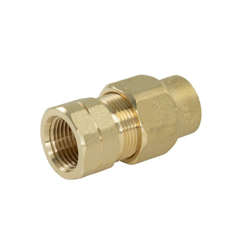 HOME-FLEX 12 in. CSST x 12 in. FIPT Brass Female Adapter 11-435-005