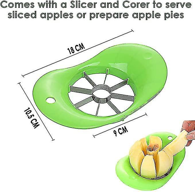 Apple Peeler， Pear Peeler With 8 Wedges Apple Slicer And Corer， Stainless Steel Blades