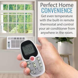 Keystone 8000 BTU Window-Mounted Air Conditioner with Follow Me LCD Remote Control in White KSTAW08BE KSTAW08BE