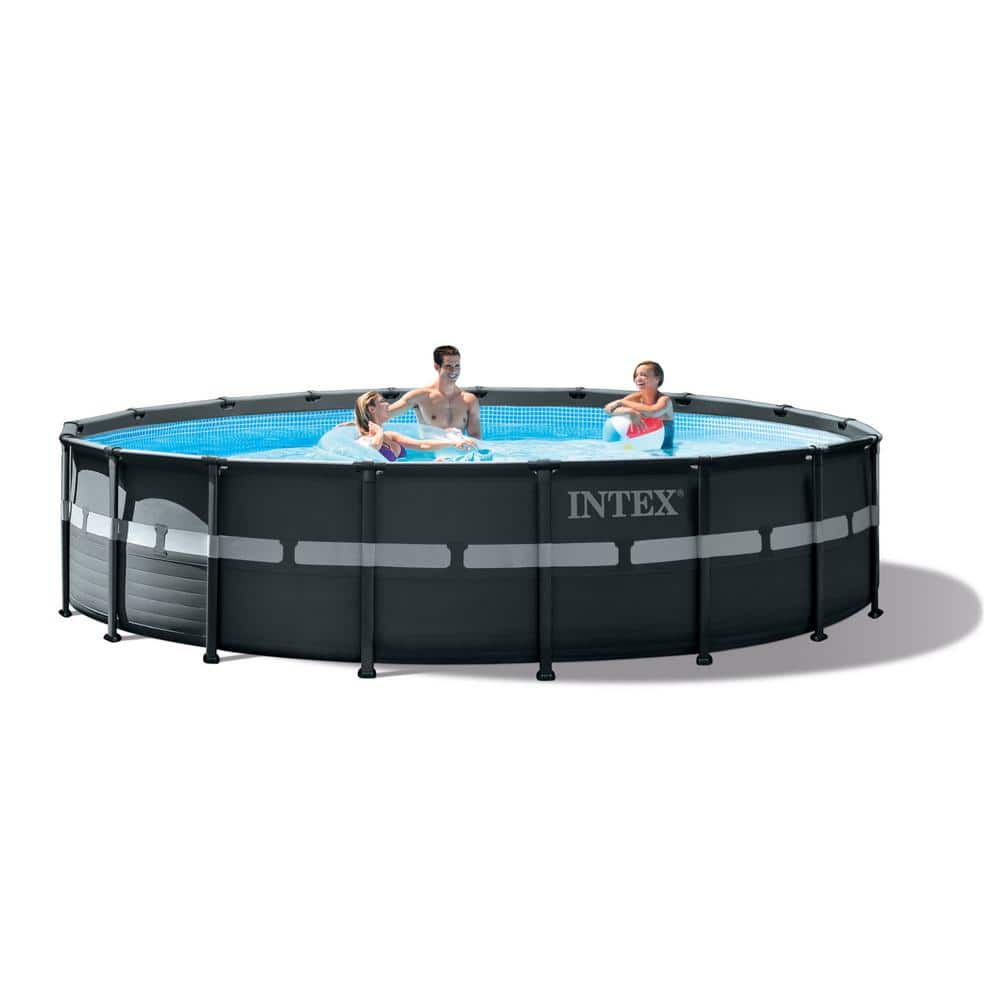 Intex 18 ft. x 52 in. Ultra XTR Frame Round Above Ground Swimming Pool Set with Pump 26329EH