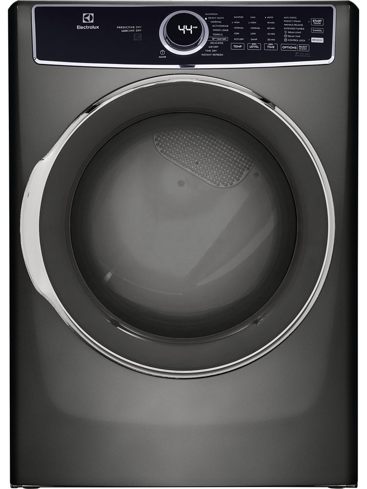 Electrolux 8 Cu. Ft. Titanium Front Load Perfect Steam Gas Dryer With LuxCare Dry And Instant Refresh