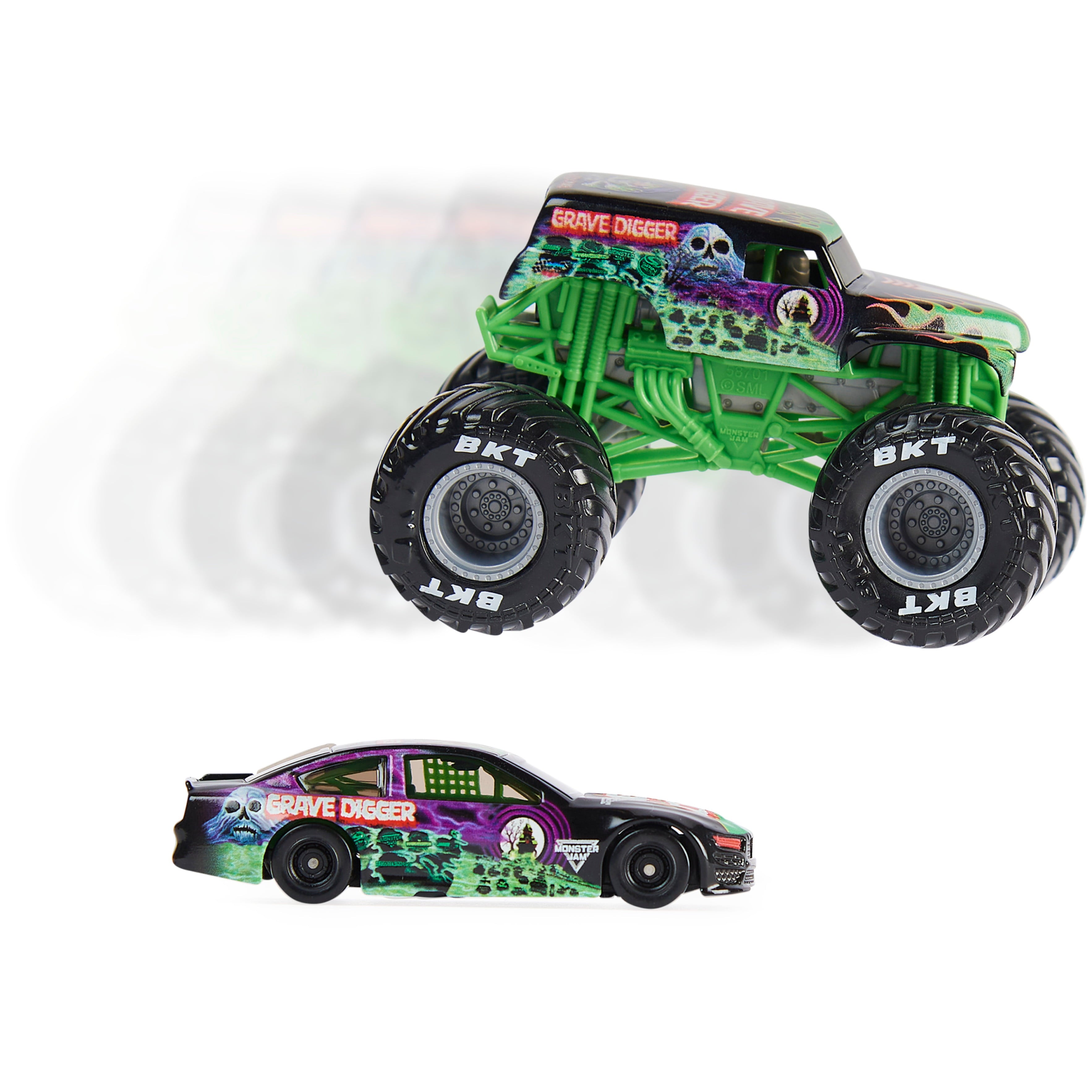 Monster Jam Grave Digger Truck and Race Car (Walmart Exclusive)