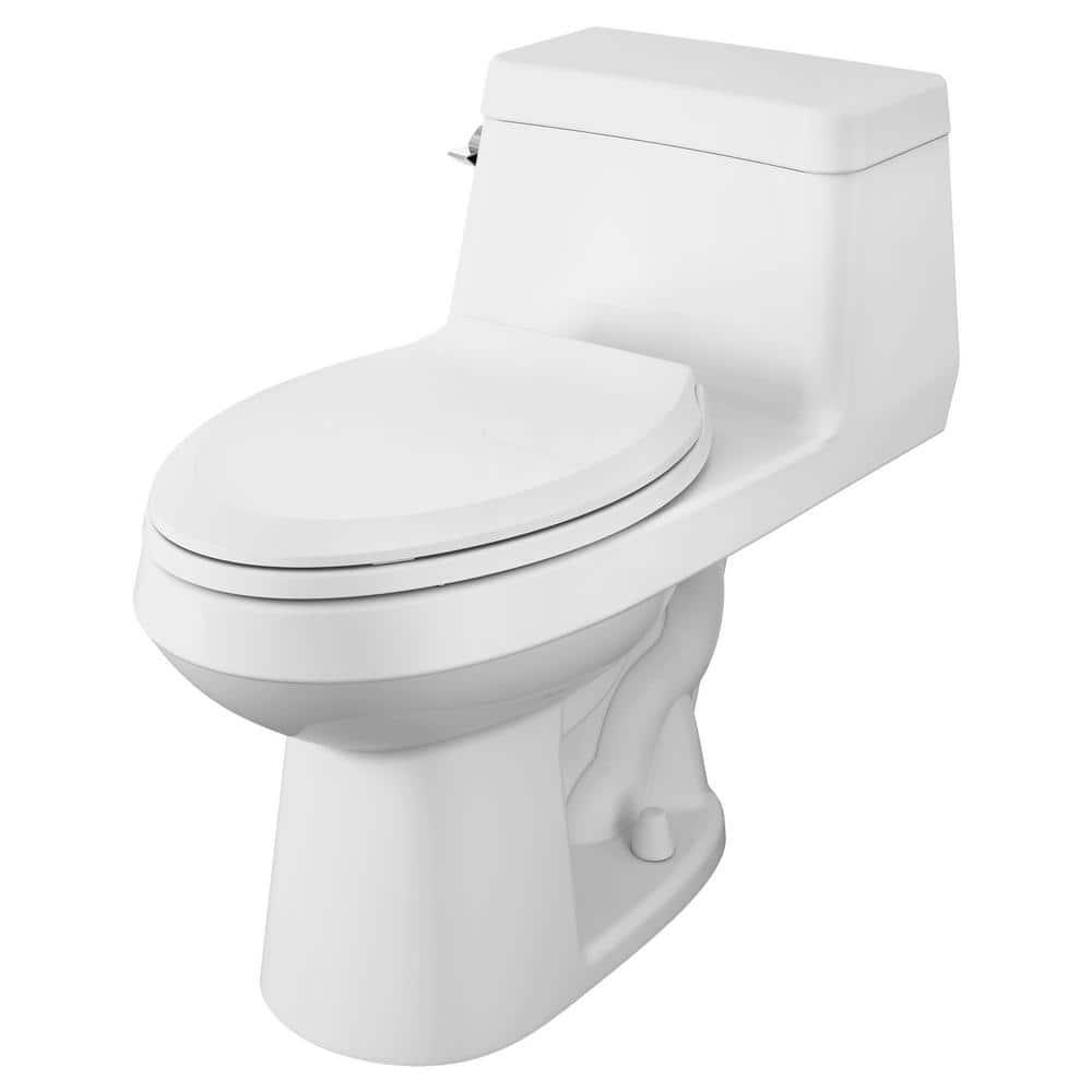 American Standard Colony 1Piece 128 GPF Single Flush Elongated Toilet in White Seat Included