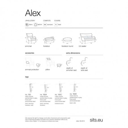 Fauteuil une place fixe tissu cat.2 Alex Sits - Mobilier intérieur - Mobilier - GRIIN