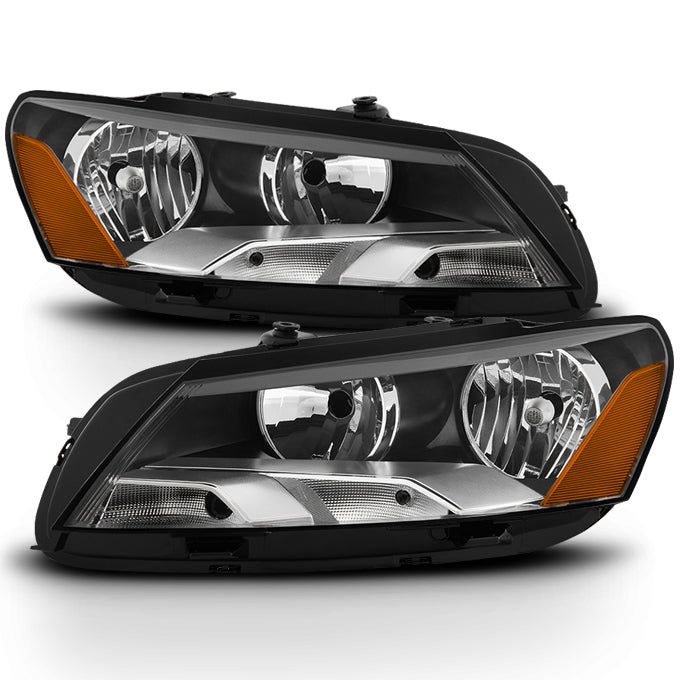 Fit [Halogen Type] 2012-2015 VW Volkswagen Passat Headlights Lamp Pair Set